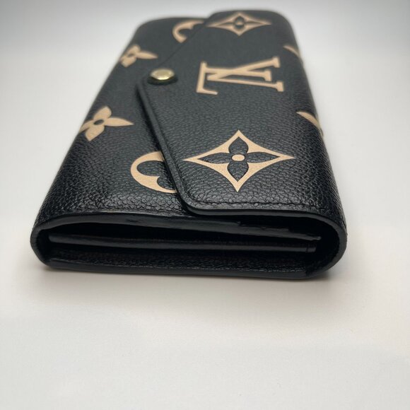 LOUIS VUITTON RFID Bicolor Monogram Empreinte Leather Sarah Wallet - Preowned - Picture 7 of 16